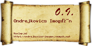 Ondrejkovics Imogén névjegykártya